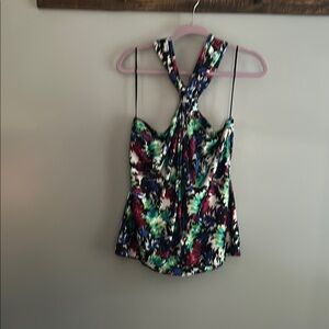 Madison Green and Black Bustier Tank Top